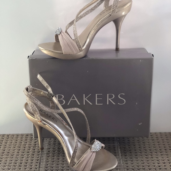 Bakers Skye Strappy Embellished Heel Wedding Prom - Picture 2 of 8